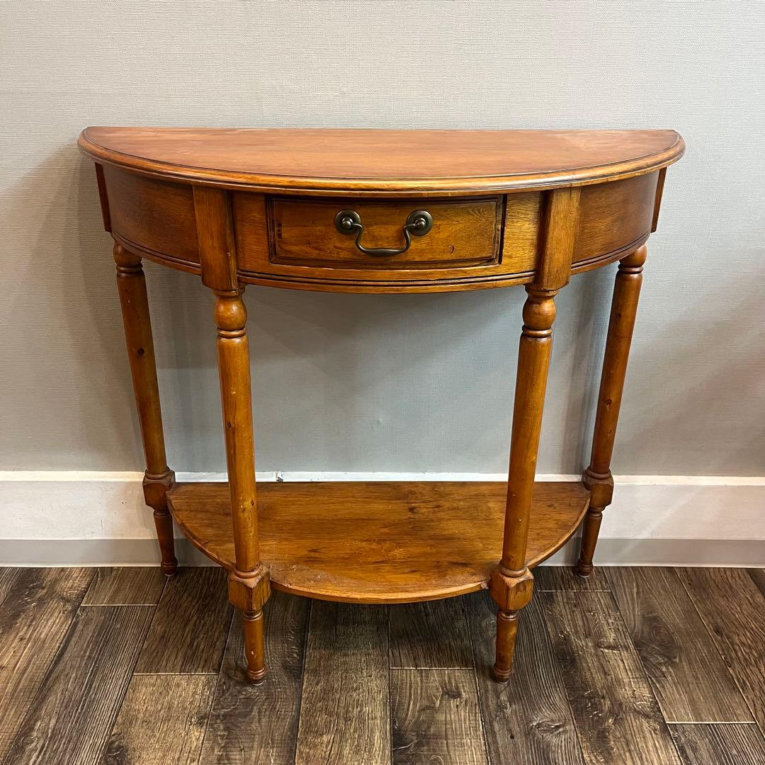 【イタリア製】 デミルーンコンソール アンティーク家具 サイドボード 飾り台