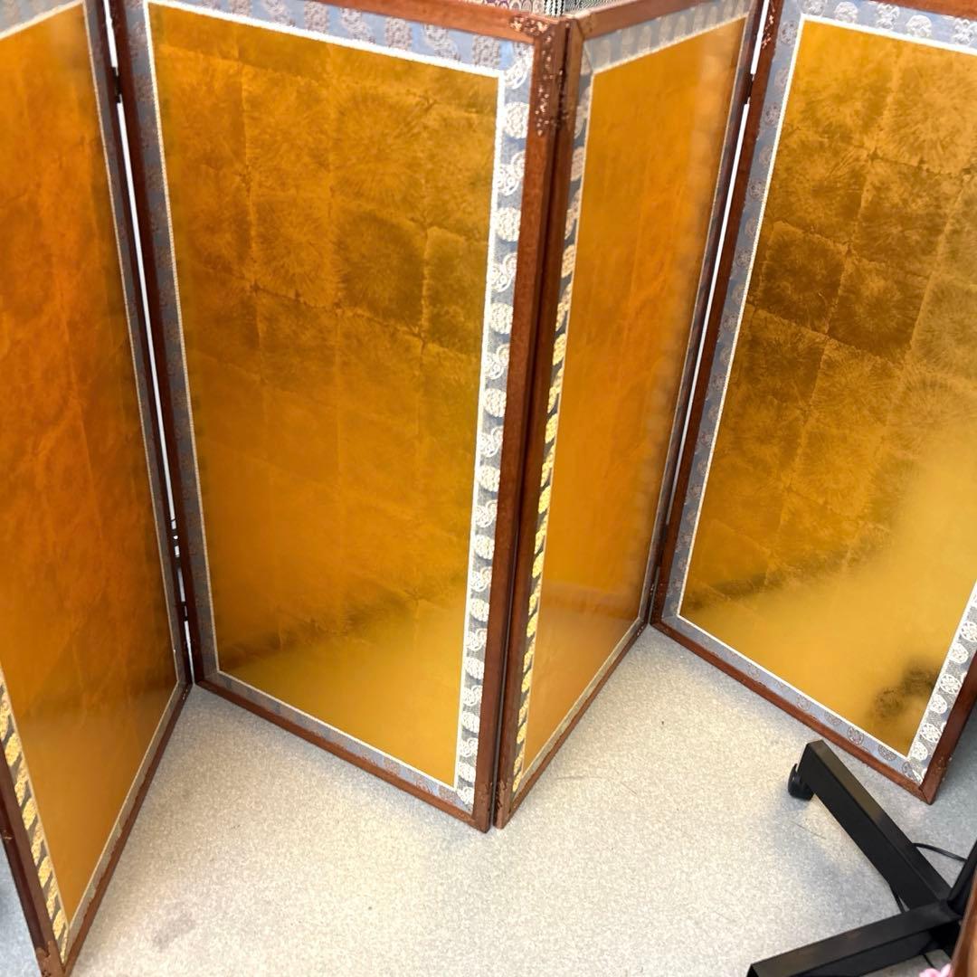 【中古美品】5月屏風屏　新箔押 アンティーク 五月人形 インテリア