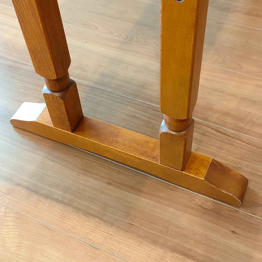 ヴィンテージ　サイドテーブル　天然木　ワークデスク　棚付き