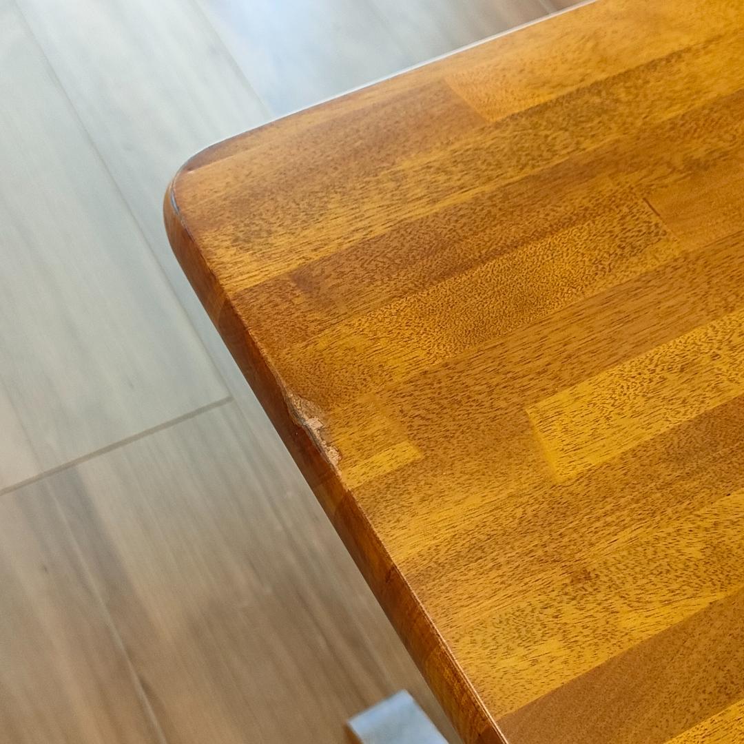 ヴィンテージ　サイドテーブル　天然木　ワークデスク　棚付き