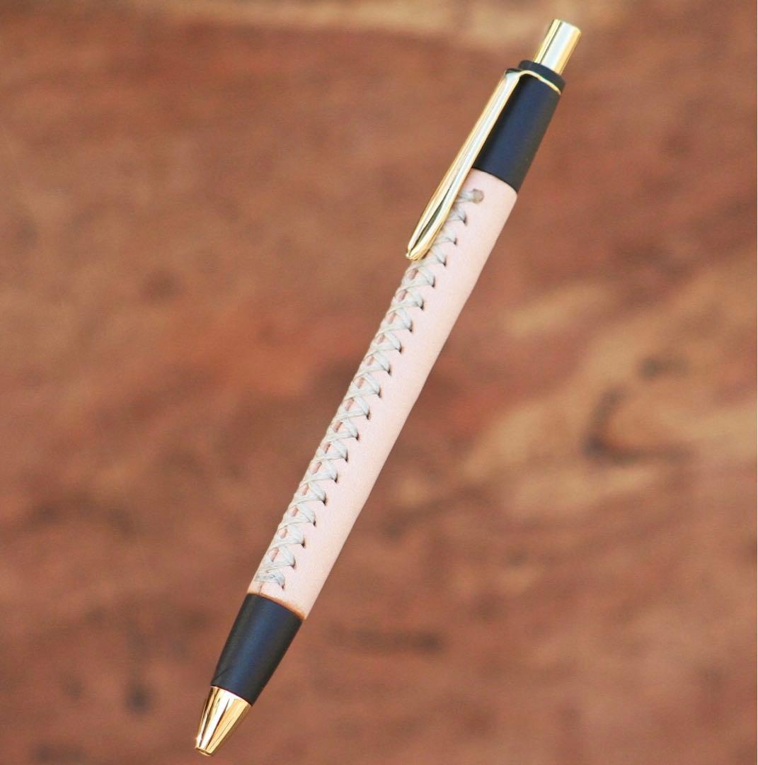 シックザール　革軸ペン　ヌメ革 ナチュラル　シャーペン 0.5mm