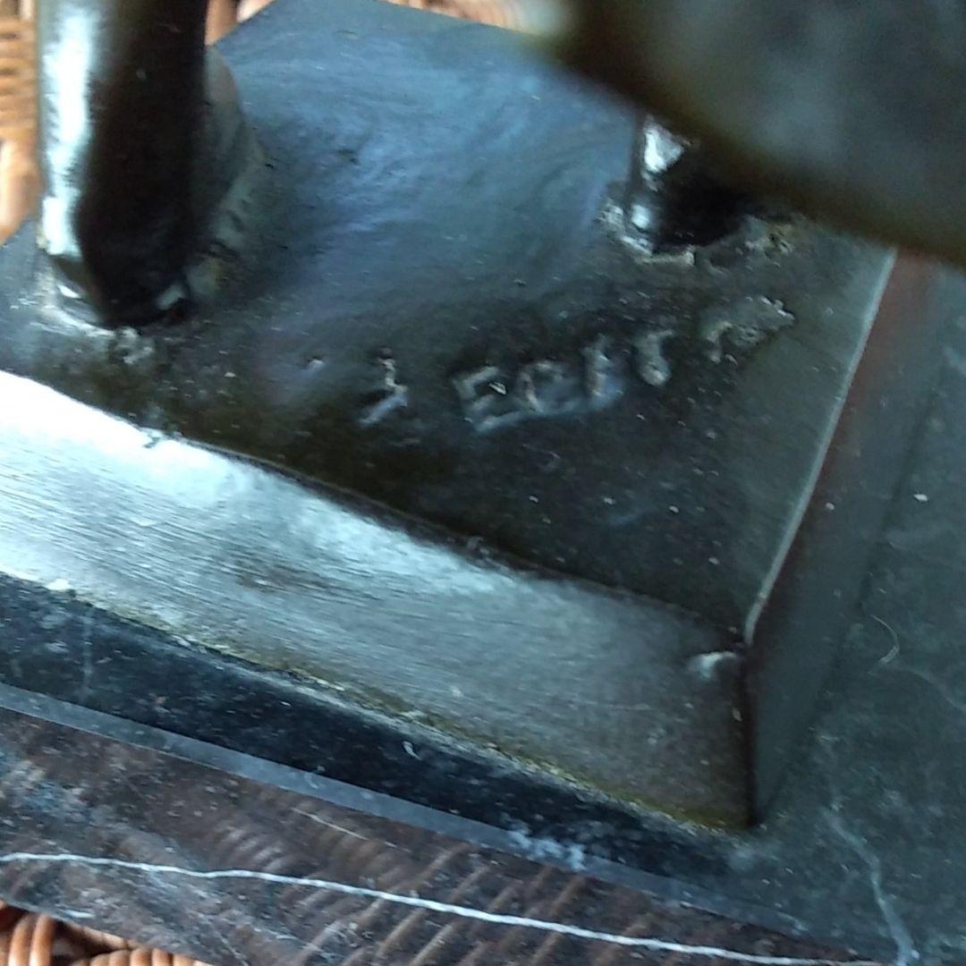 少女 ブロンズ像 大理石台座付き