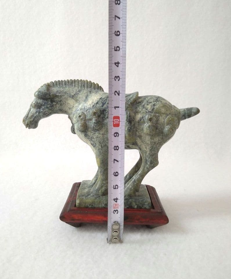 馬 石彫刻 中国 天然石 オブジェ アンティーク