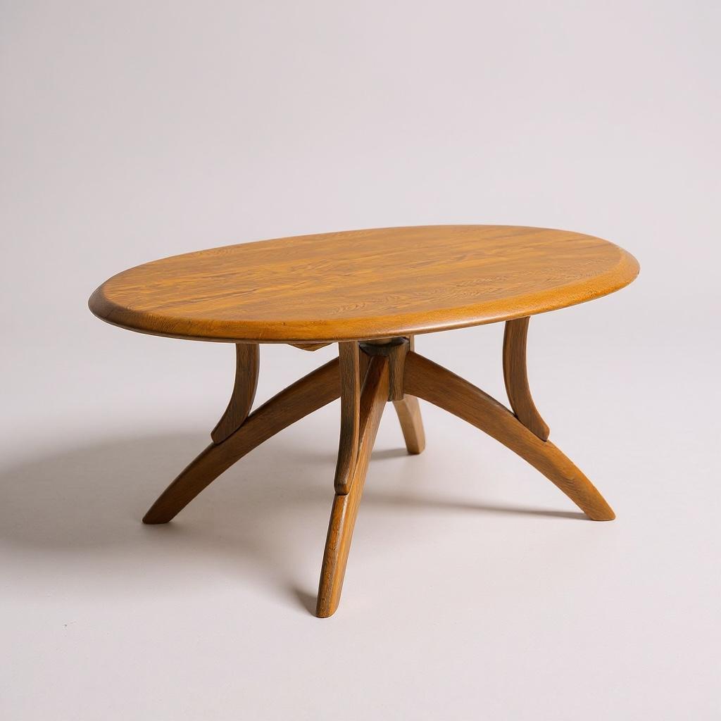 カリモク家具 Chitano（チターノ) 楕円形ローテーブル