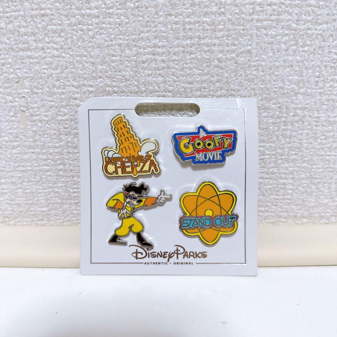 ディズニーパークス　グーフィームービー ピンバッジ 4個セット