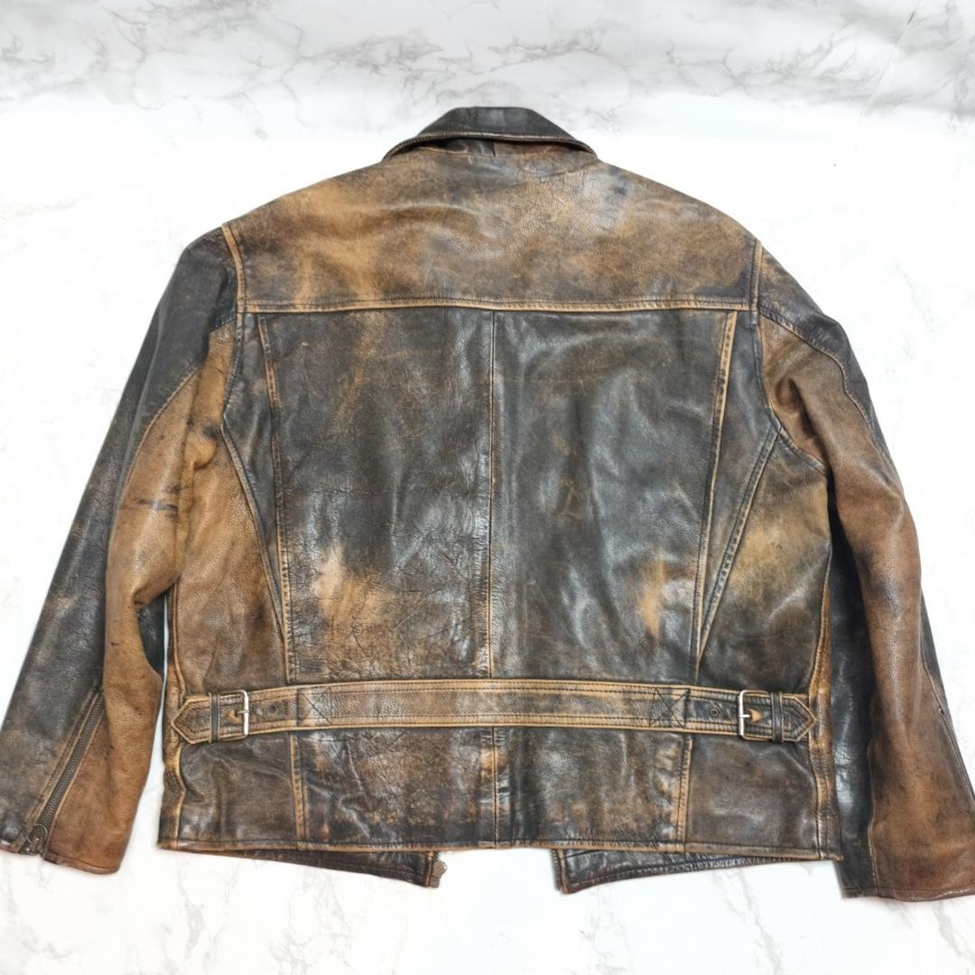 archive レザー ボンバー ジャケット 52 訳あり 雰囲気抜群 USA