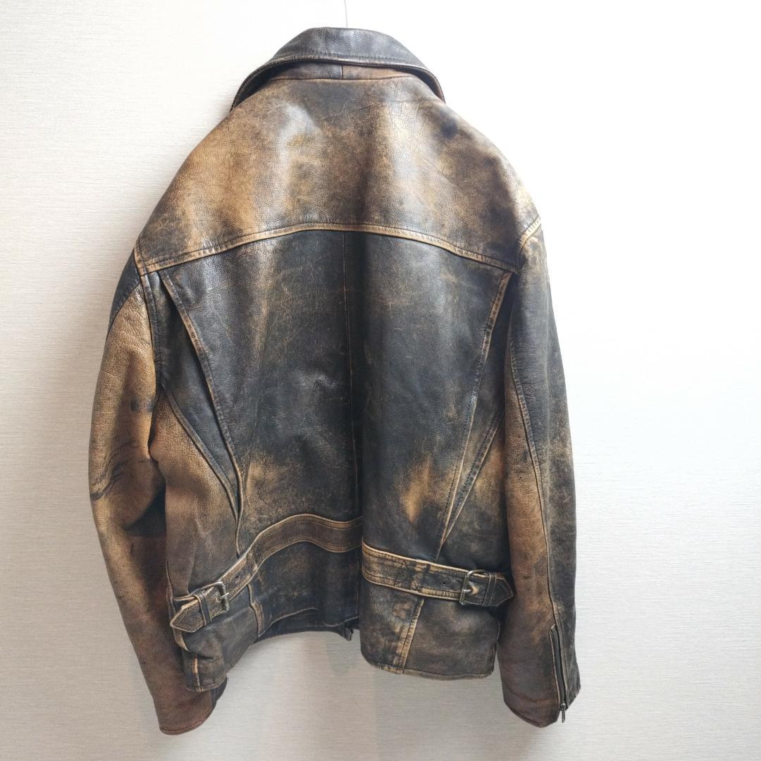 archive レザー ボンバー ジャケット 52 訳あり 雰囲気抜群 USA