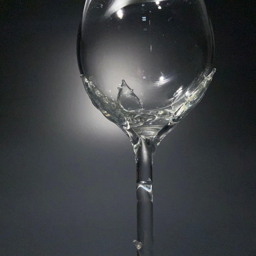 【美品】アンティークグラス　バラ　飾り　R1333ダI