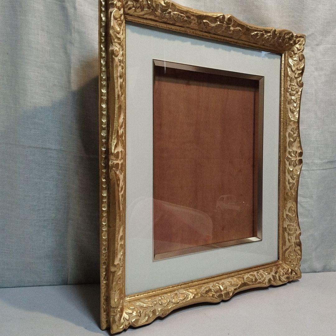 油絵　金　F6 額縁　ガラス使用