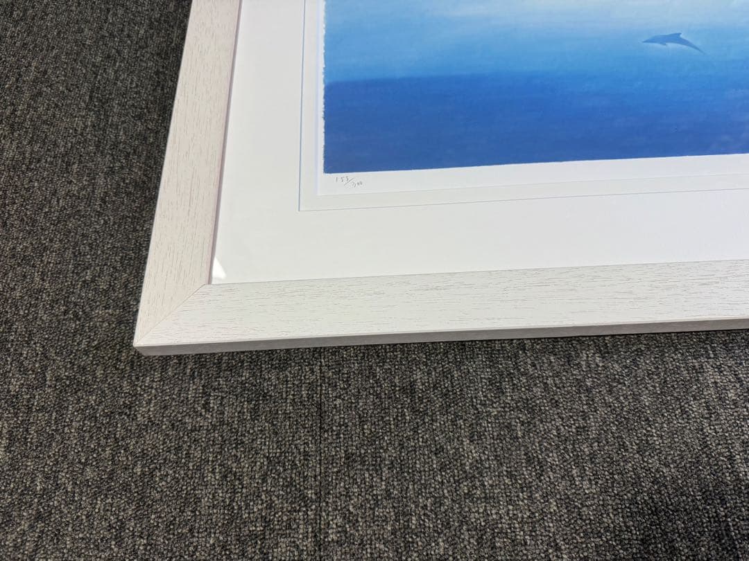 【 青の時間 】 渡辺宏 絵画 版画 修復歴等なし