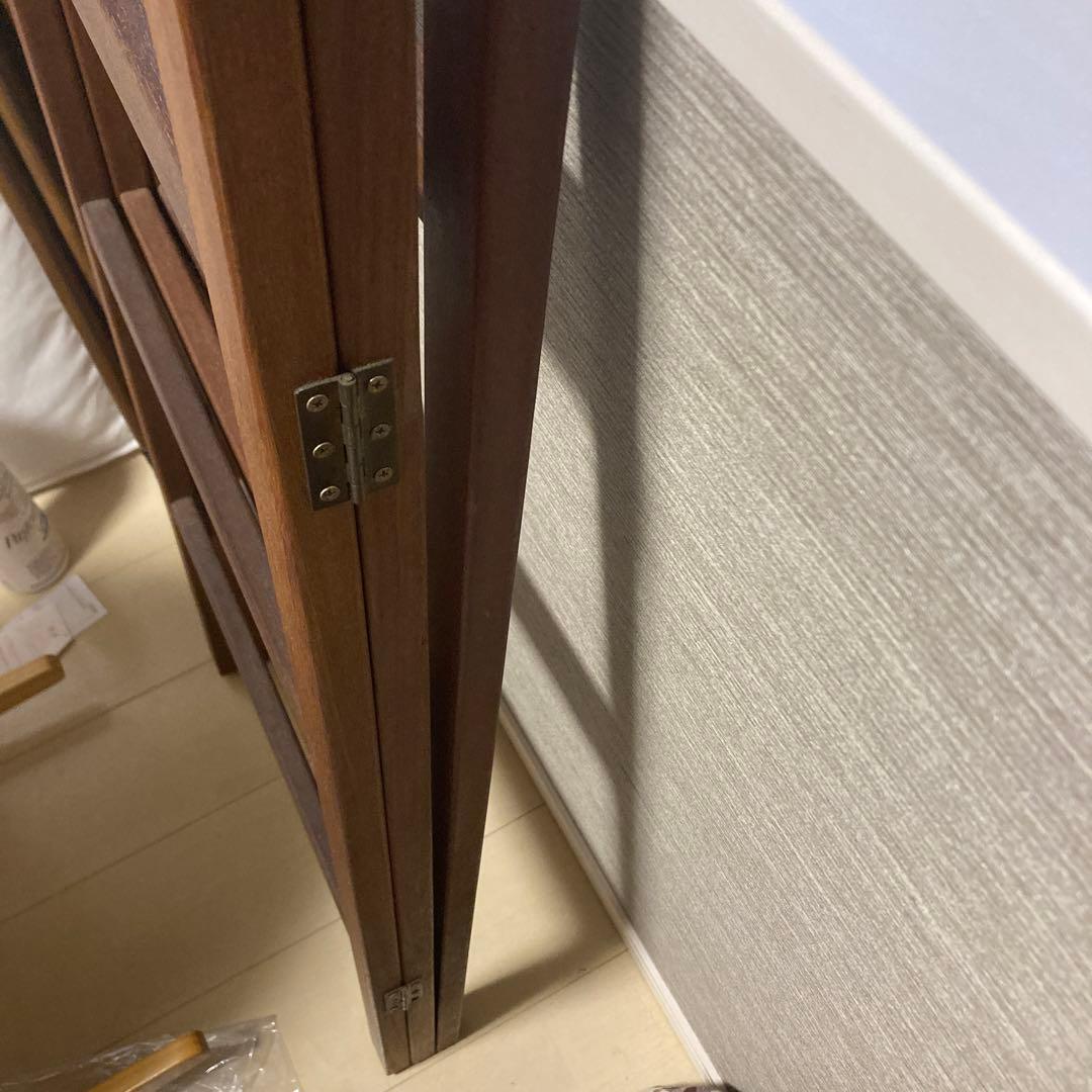 木製三連衝立　作品展示　パーテーション