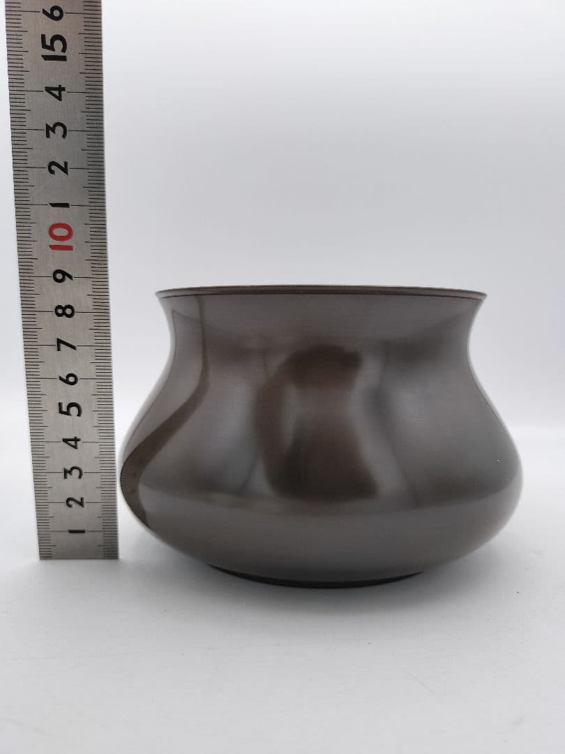 b977 建水 唐銅 えふご 般若勘渓 木箱 茶道具 古物