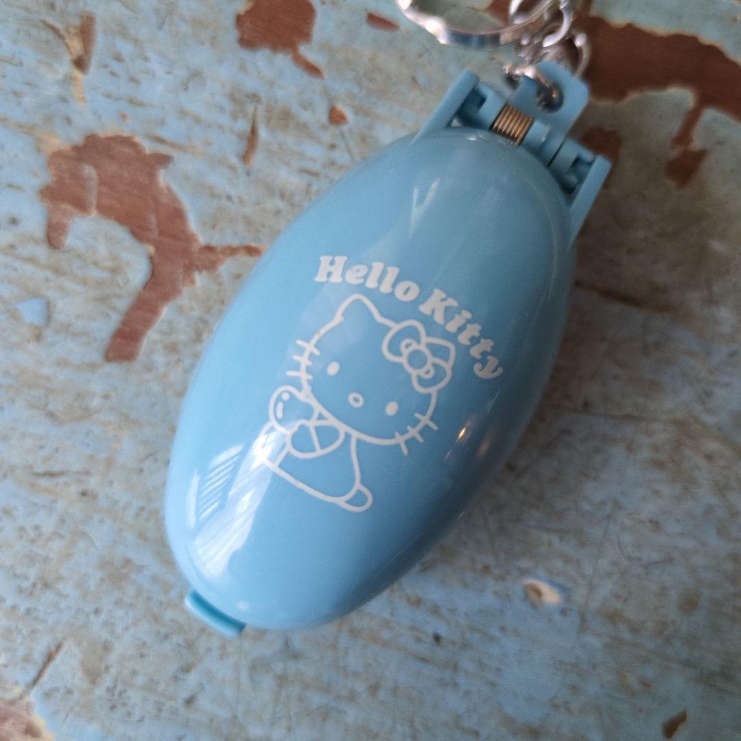 ハローキティ　ポケットクリッター　レア　水色　ライトブルー　平成レトロ