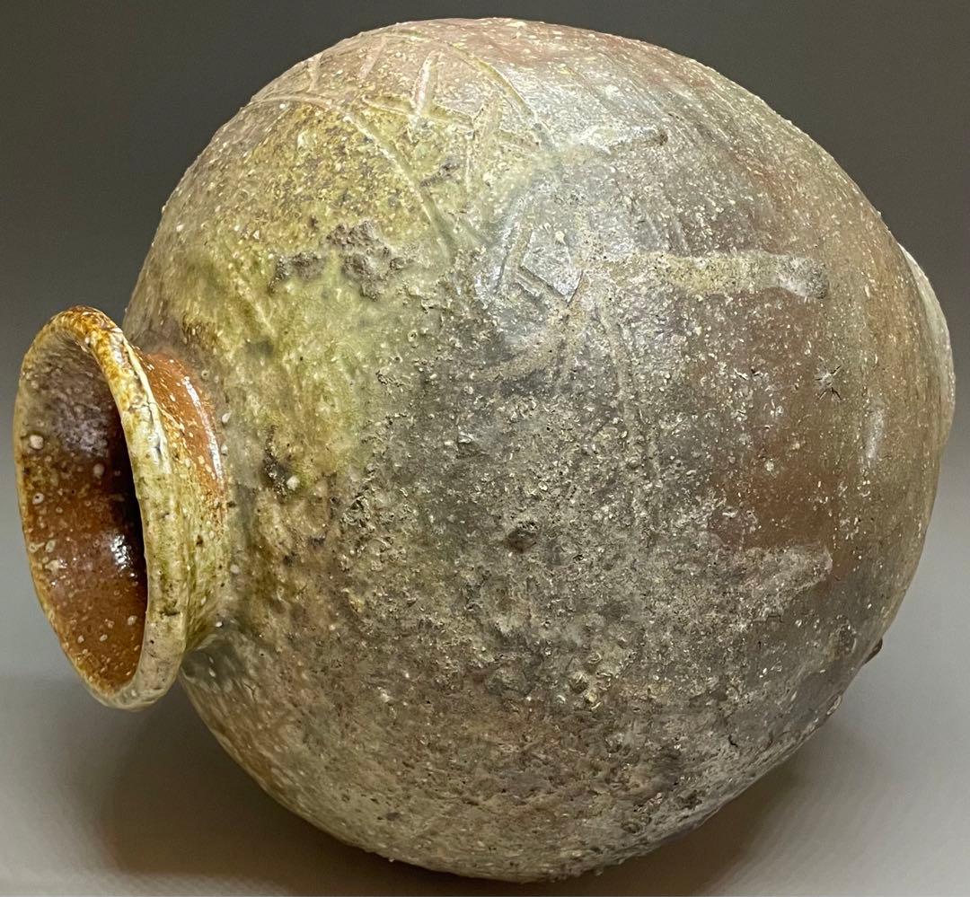 信楽焼　桧垣文壷　在銘　31cm 　　　n698