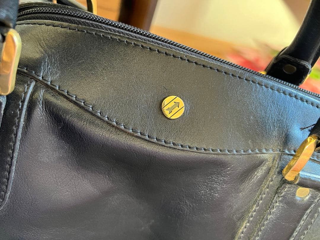 GOLD PFEIL 牛革 オールレザー ボストンバッグ 鍵付き 黒 ブラック