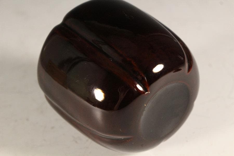 茶道具 時代 漆 阿古駄 茶器 φ7cm(K-YC385)