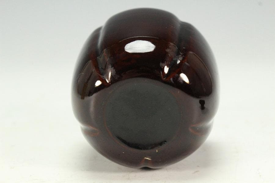 茶道具 時代 漆 阿古駄 茶器 φ7cm(K-YC385)