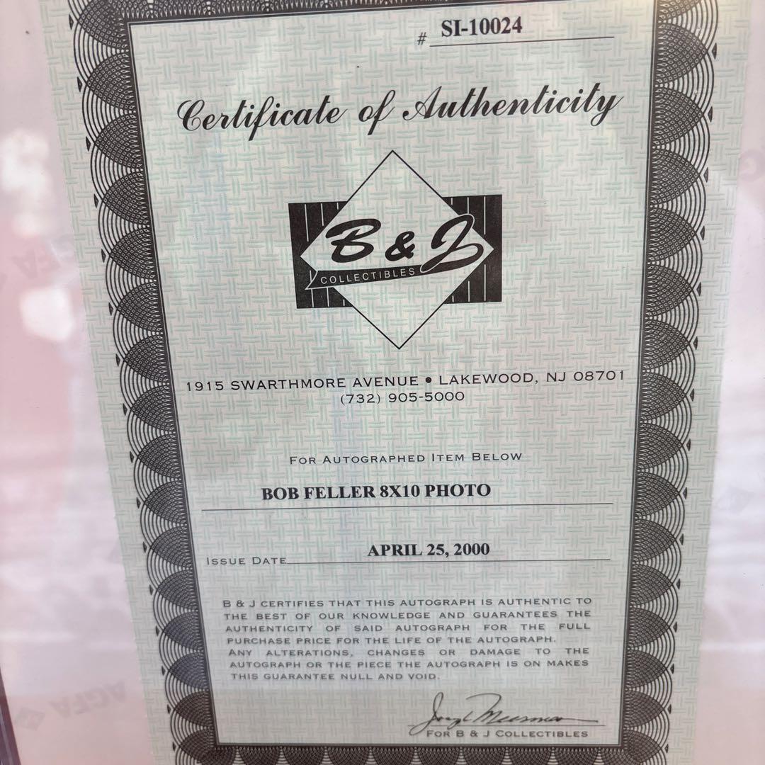 【SALE】MLB ボブ・フェラーサイン入り写真