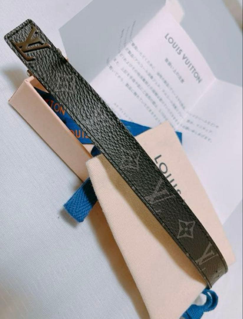 LOUIS VUITTON バングル ブラックレザー