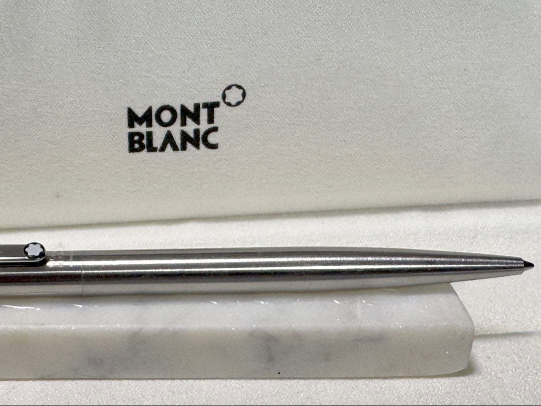 【新品同様】MONT BLANC 1990S シルバーボールペン　スリムライン