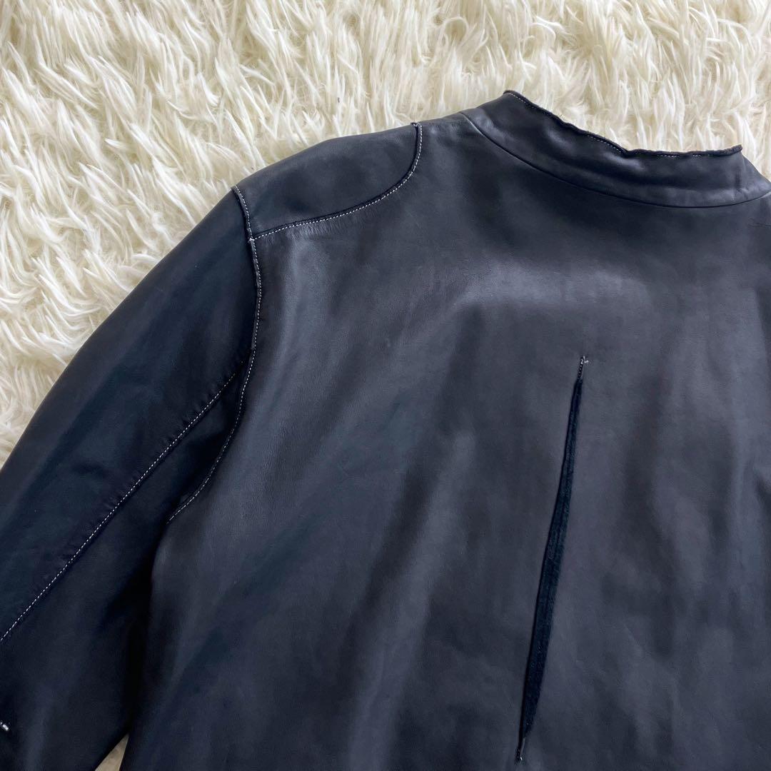 【美品】 Sisii シシ 本革 牛革 ライダースジャケット ステッチ