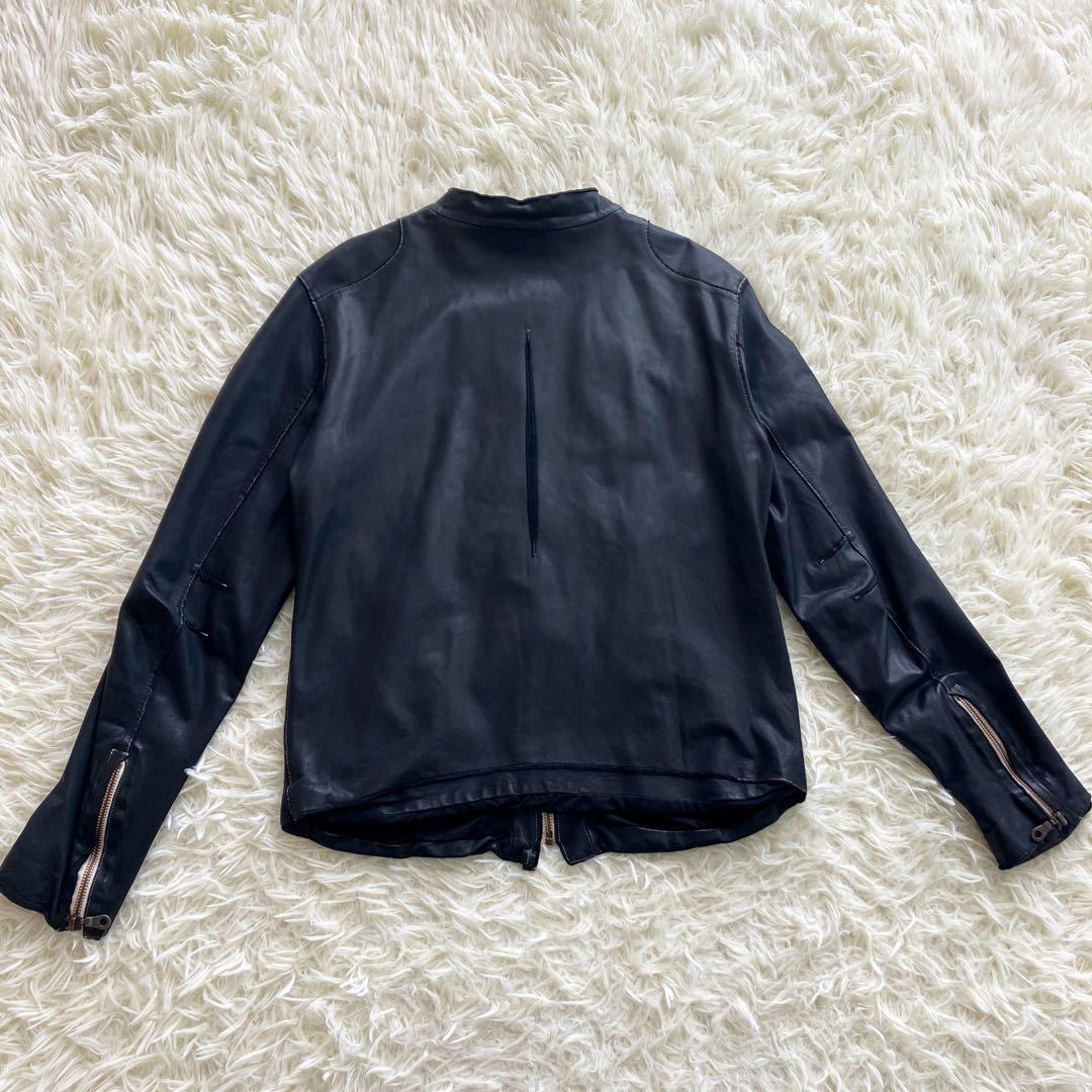 【美品】 Sisii シシ 本革 牛革 ライダースジャケット ステッチ