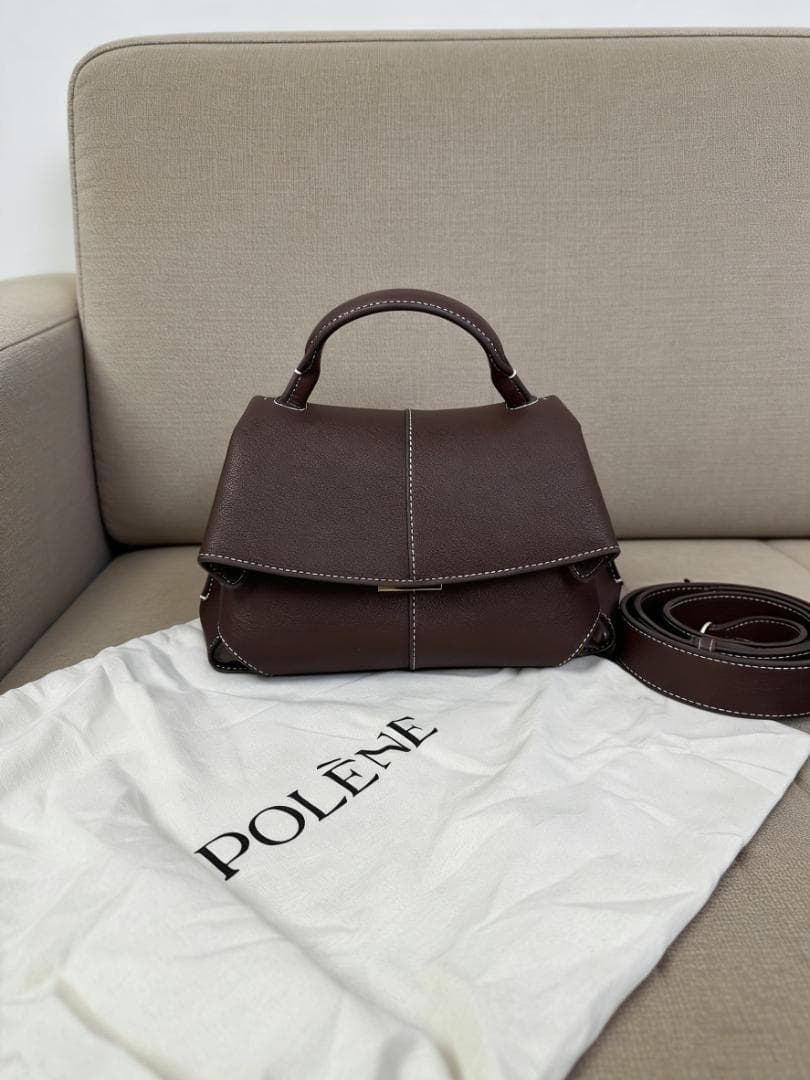 POLÈNE Mokki Mini エボニー 2WAY バッグ