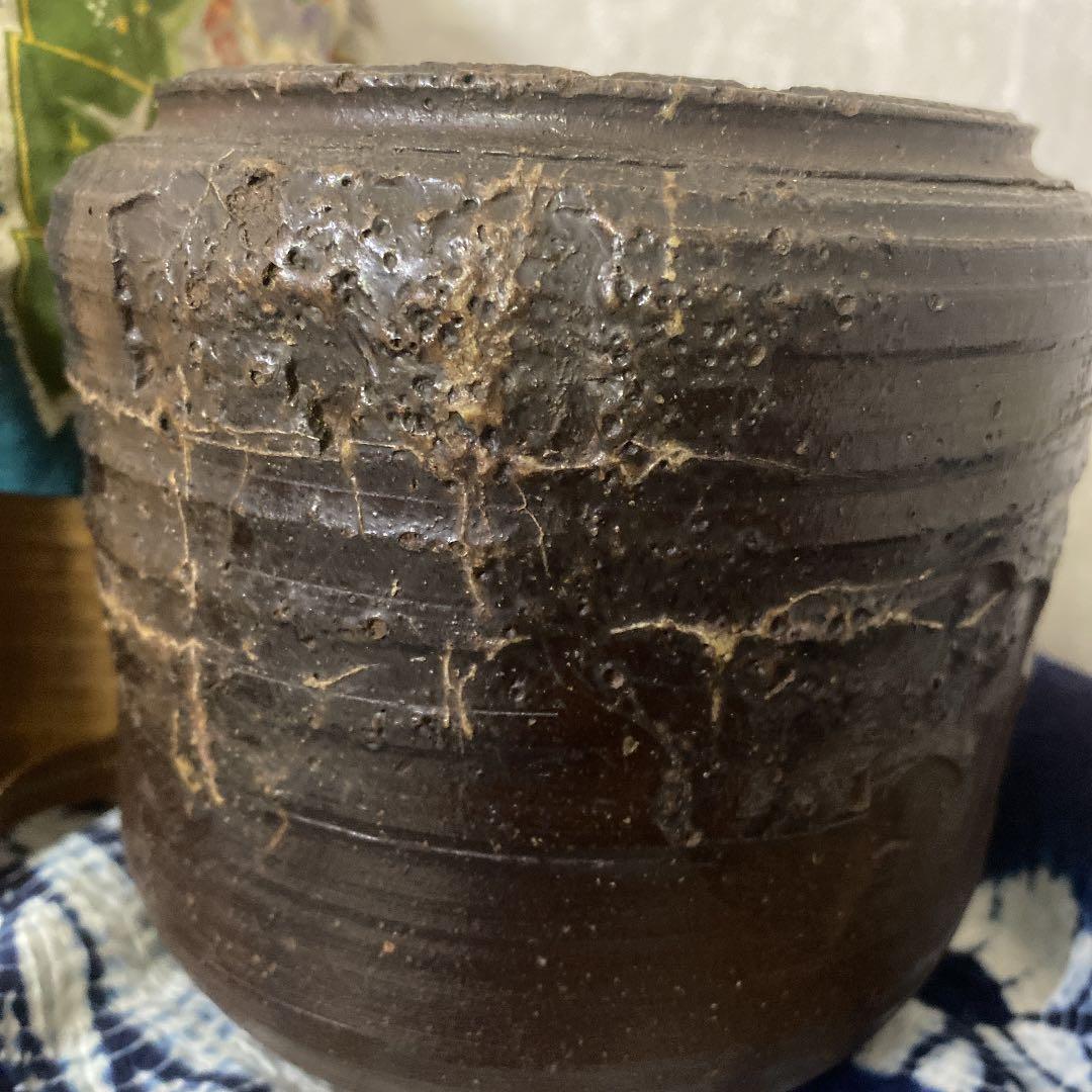 古備前　桐紋　水指　茶道具