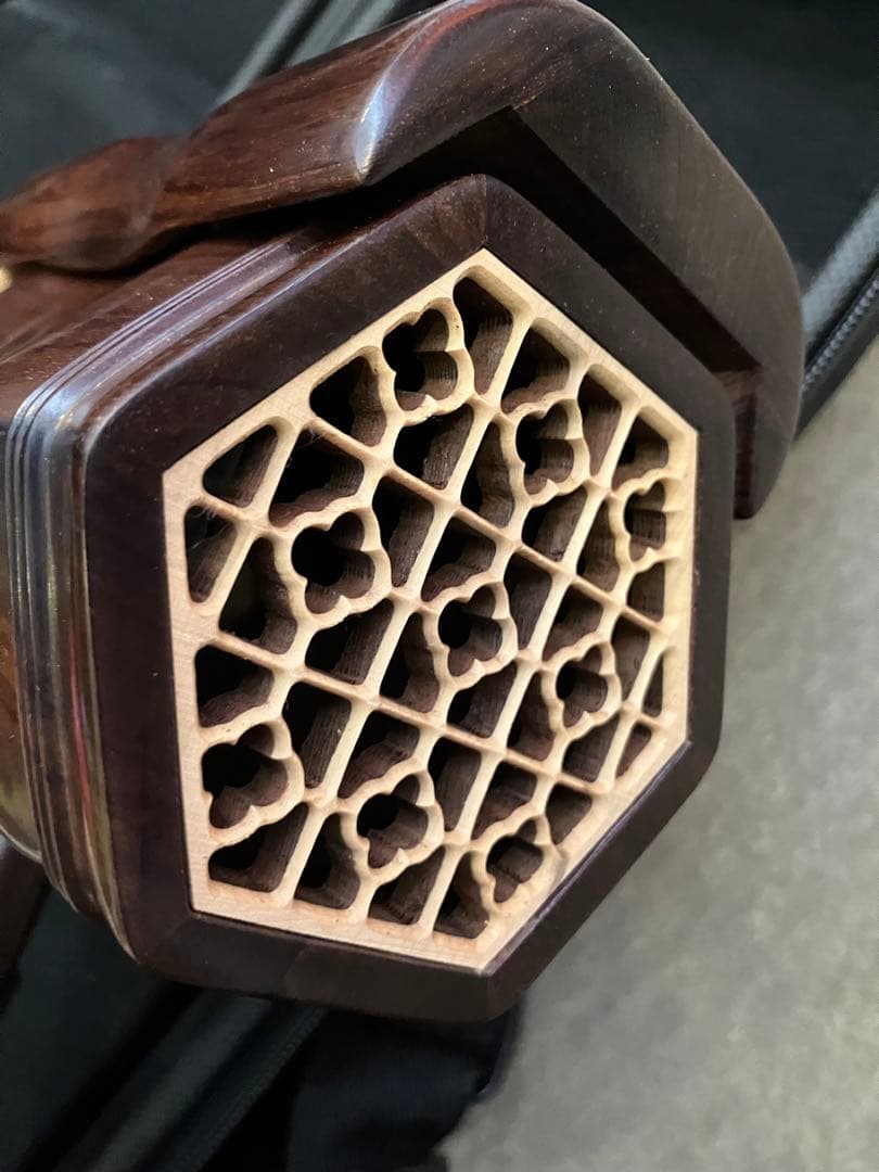 名師堂 二胡 紅木 セミハードケース付き