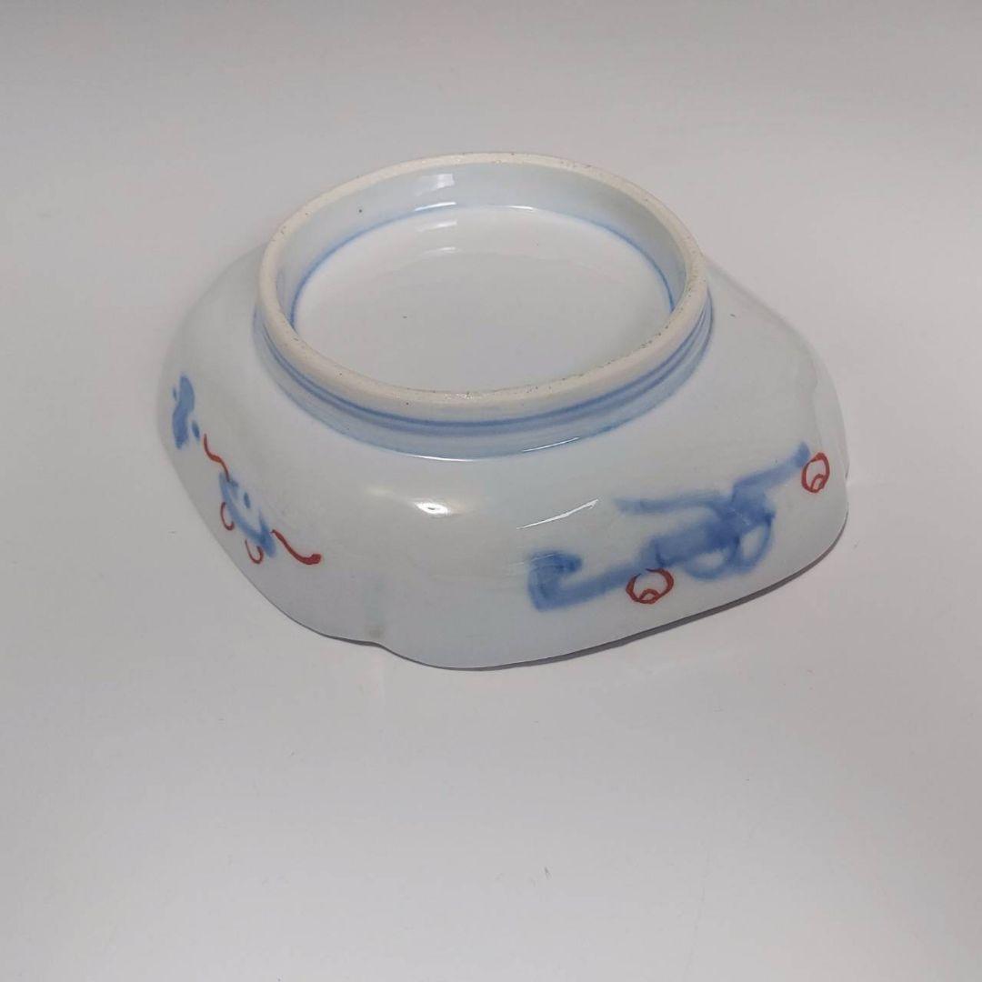 24-1261 古伊万里色絵金彩　変形皿