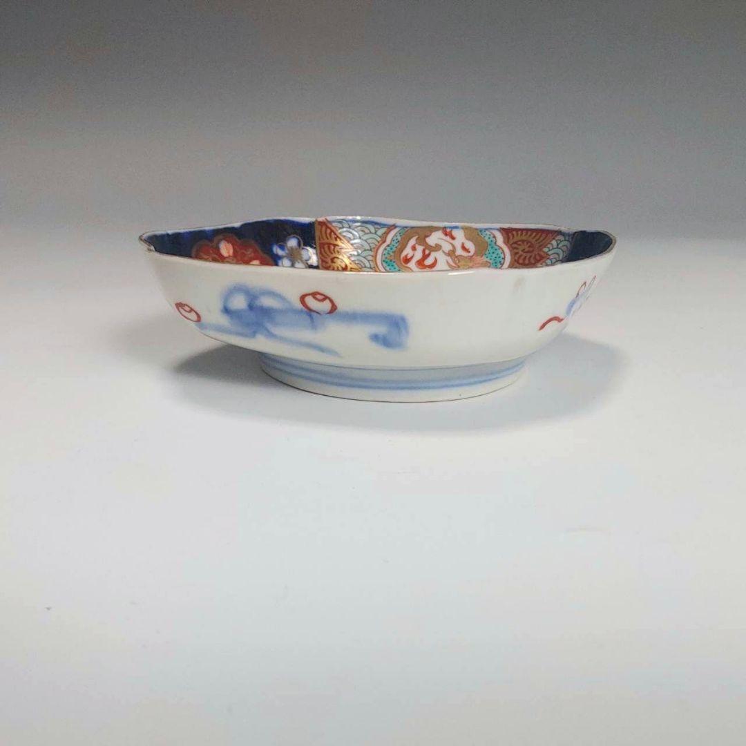 24-1261 古伊万里色絵金彩　変形皿