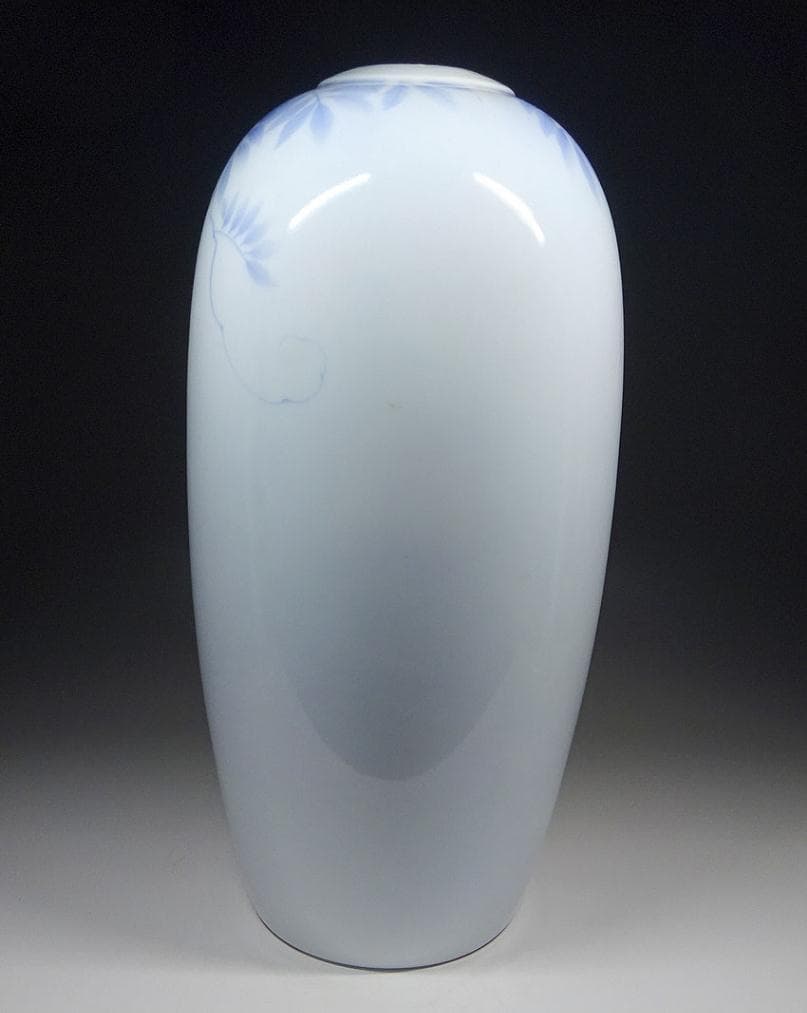 深川製磁 染付 下り藤に燕図 大花瓶 高約40.5cm 有田焼 t92783