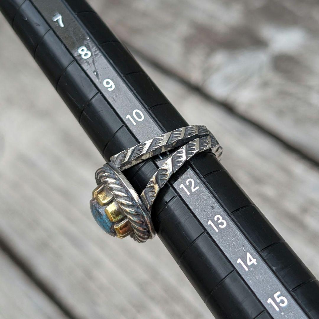 ハンドメイドのターコイズリング　インディアンジュエリー風　bisbee