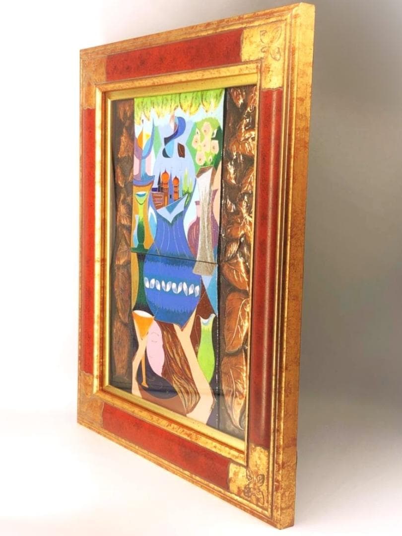 【 森規子 作 】 　銀有線七宝　額装