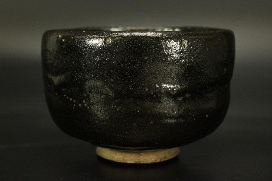 茶道具 黒楽茶碗 書付 時代(ZE547)