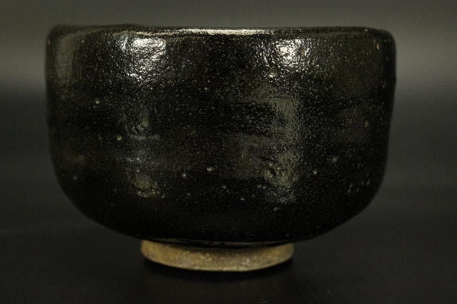 茶道具 黒楽茶碗 書付 時代(ZE547)
