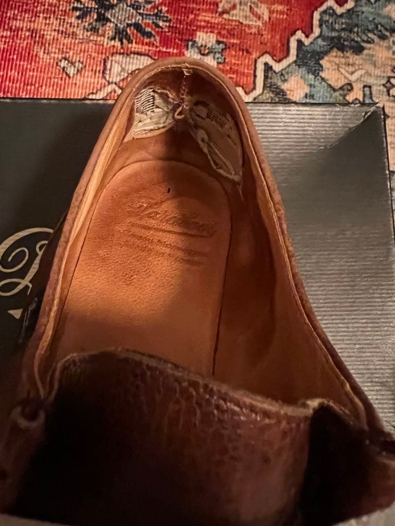 箱・証明書有MICHAEL MARRON MARCHE 41.5 茶　シボ革