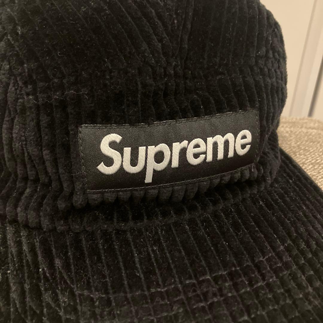 Supreme コーデュロイキャップ 黒