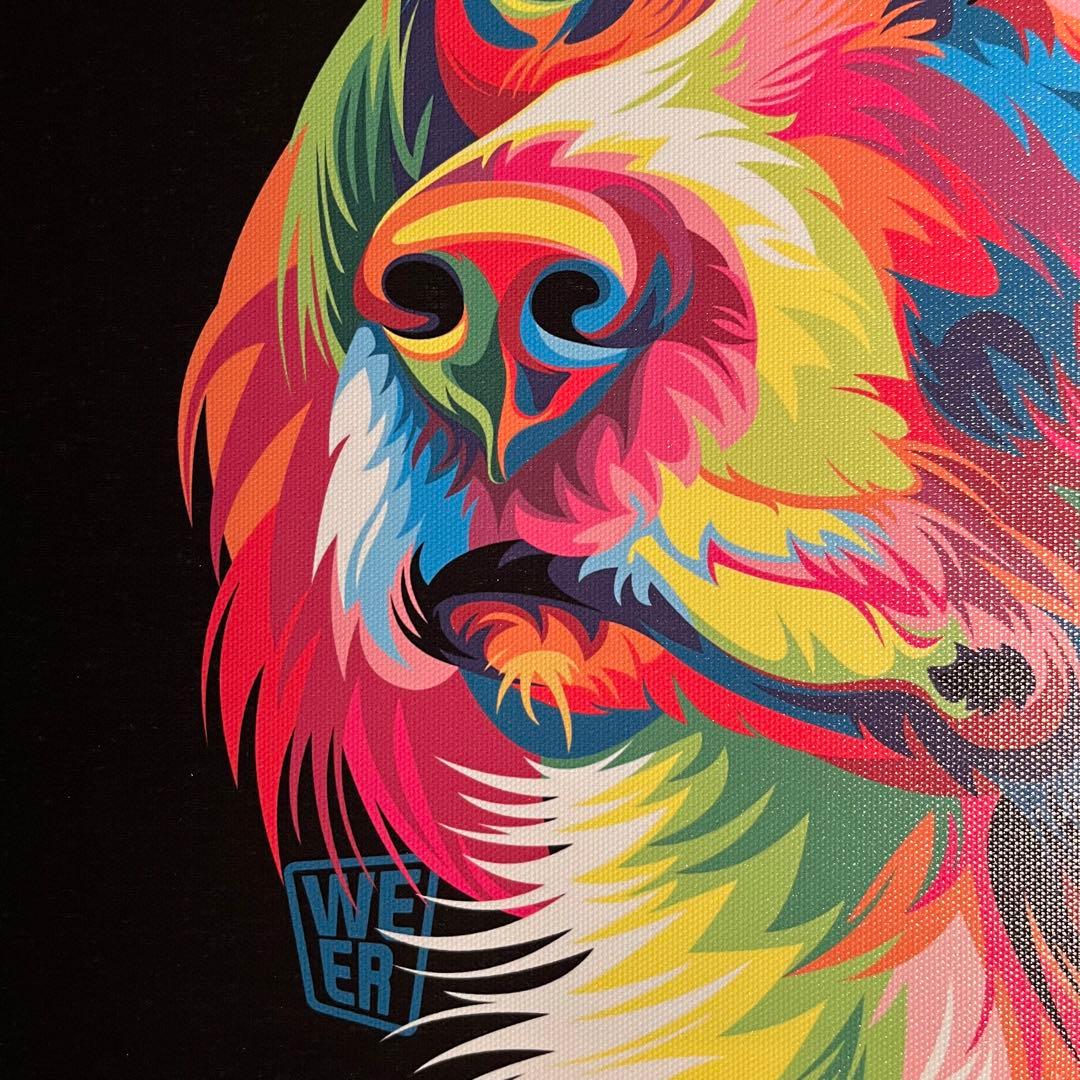 プリントアート レインボードッグ 額縁アクリル版付き 絵画