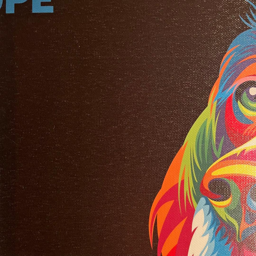 プリントアート レインボードッグ 額縁アクリル版付き 絵画