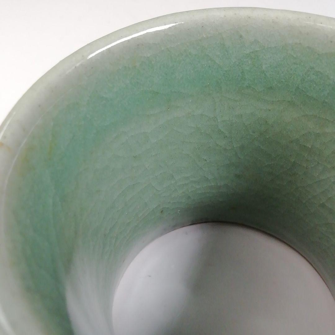 Ｔ７２３　蓋置　『高麗青磁』『韓国人間文化財』『柳根塋 作』　共箱　茶道具