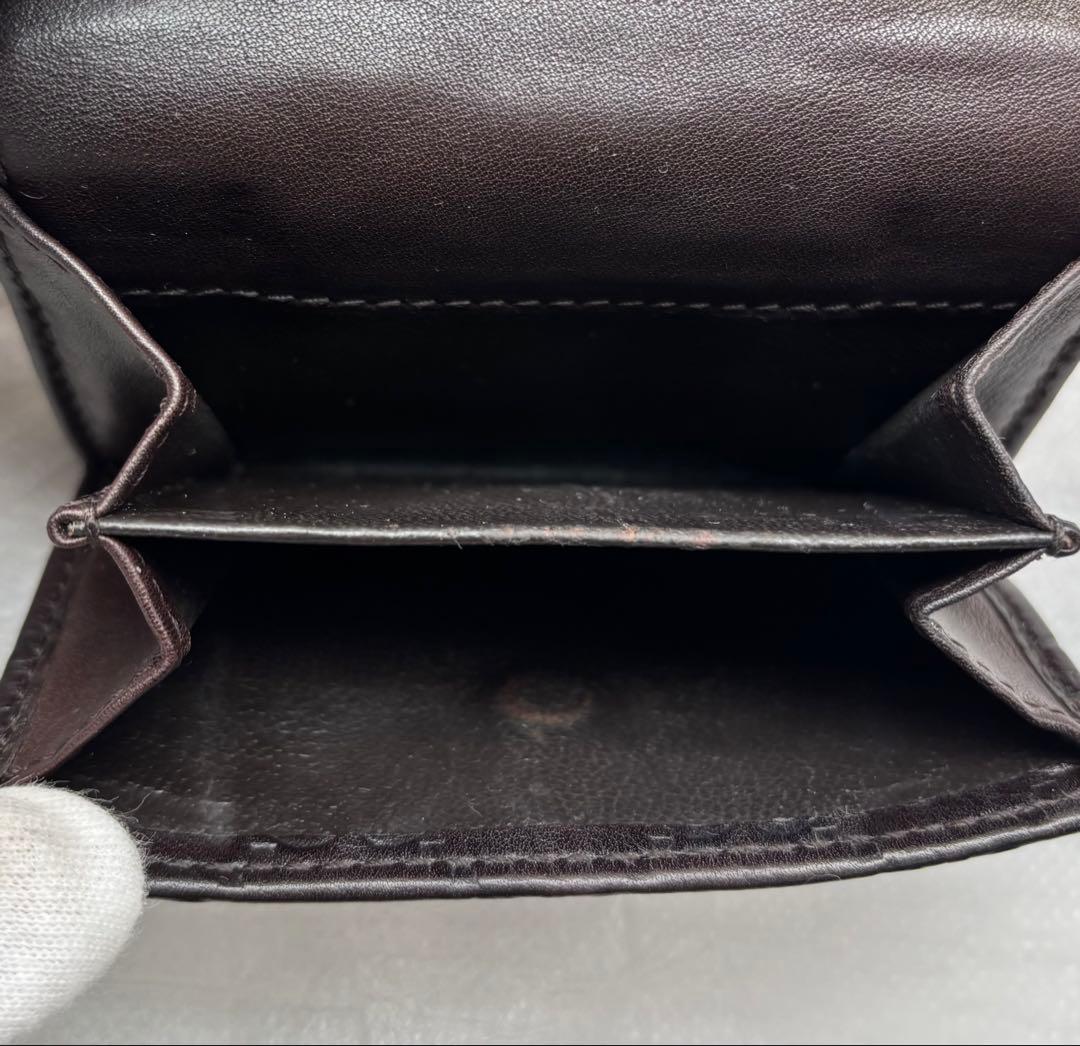 美品　GUCCI グッチ　シマレザー　三つ折りミニウォレット261502