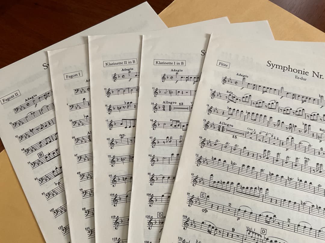 オーケストラ全パート譜　モーツァルト　交響曲第39番　k.543 未使用！
