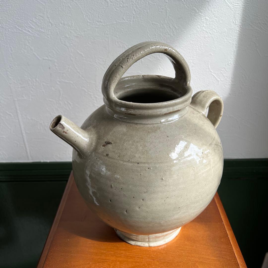 k873 西洋骨董 大きな水差しの様な花瓶/フラワーベース コルク栓詰まり