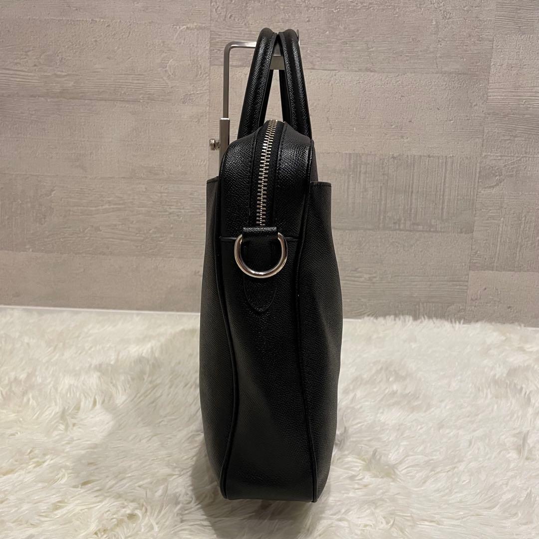 コーチ 2way オールレザー ベケット ブリーフケース ブラック シルバーロゴ