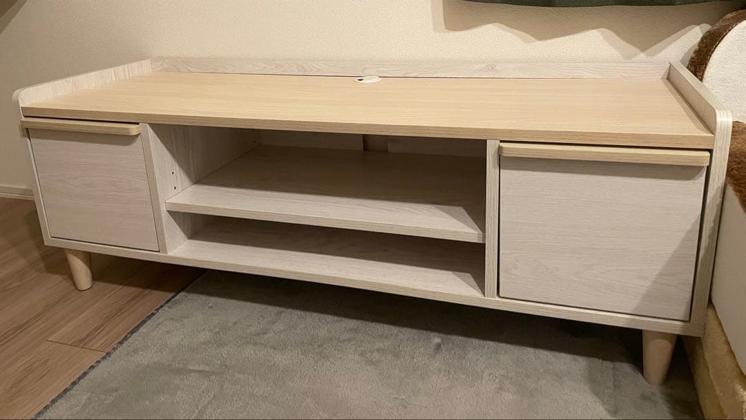 テレビ台 ローボード 収納付き 幅120cm 白 32型 北欧風テレビラック