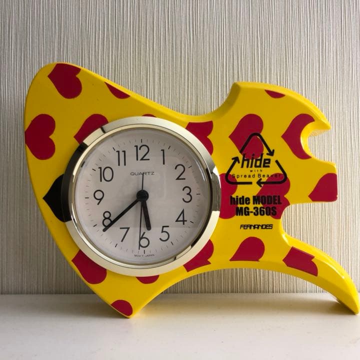 hide イエローハート時計　MG-CLOCK