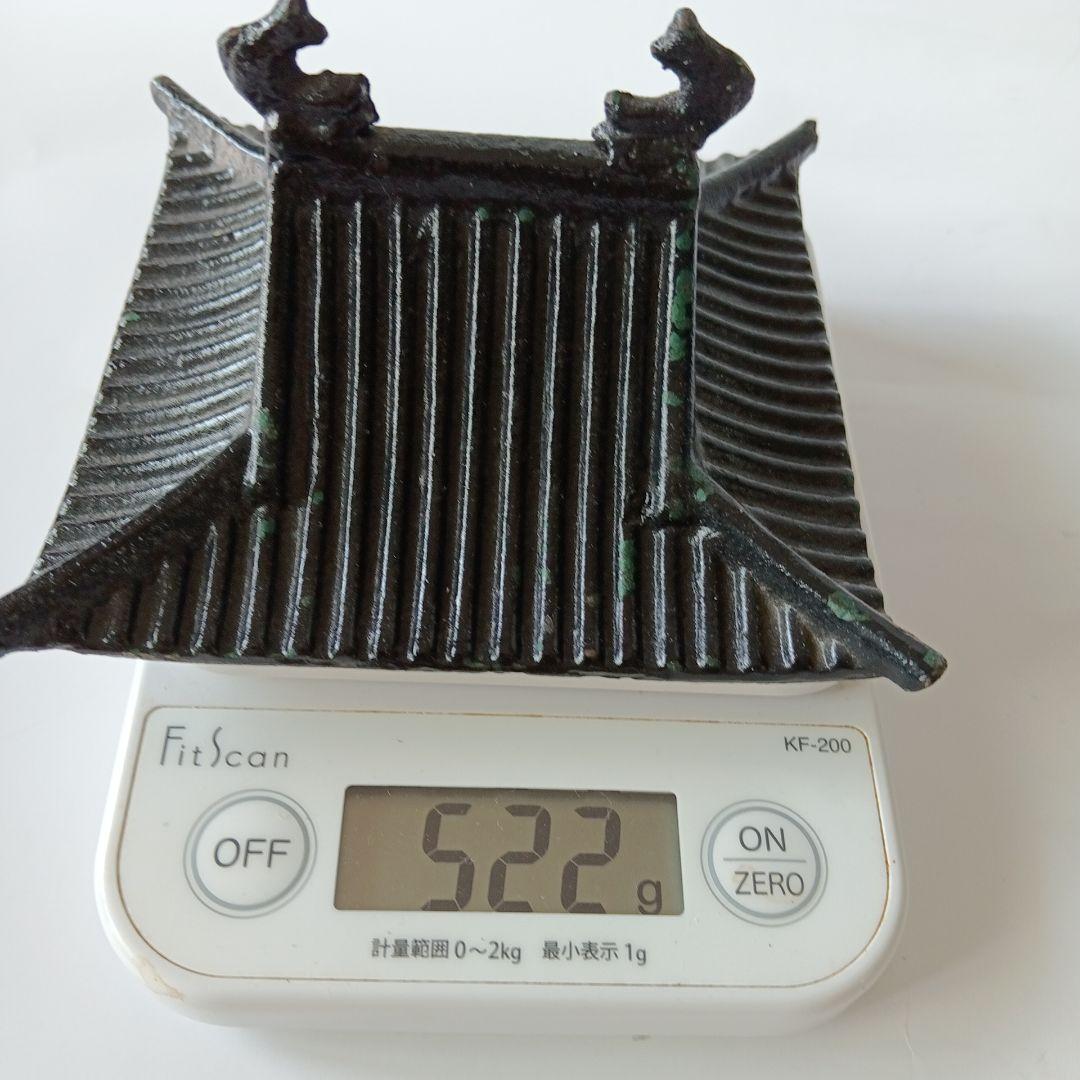 ミニチュア城　 鋳鉄製 黒色三重塔