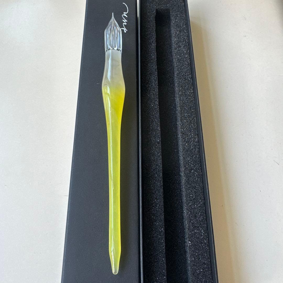 aun ガラスペン 灯す　レモンドロンプ(F) 【新品未使用】