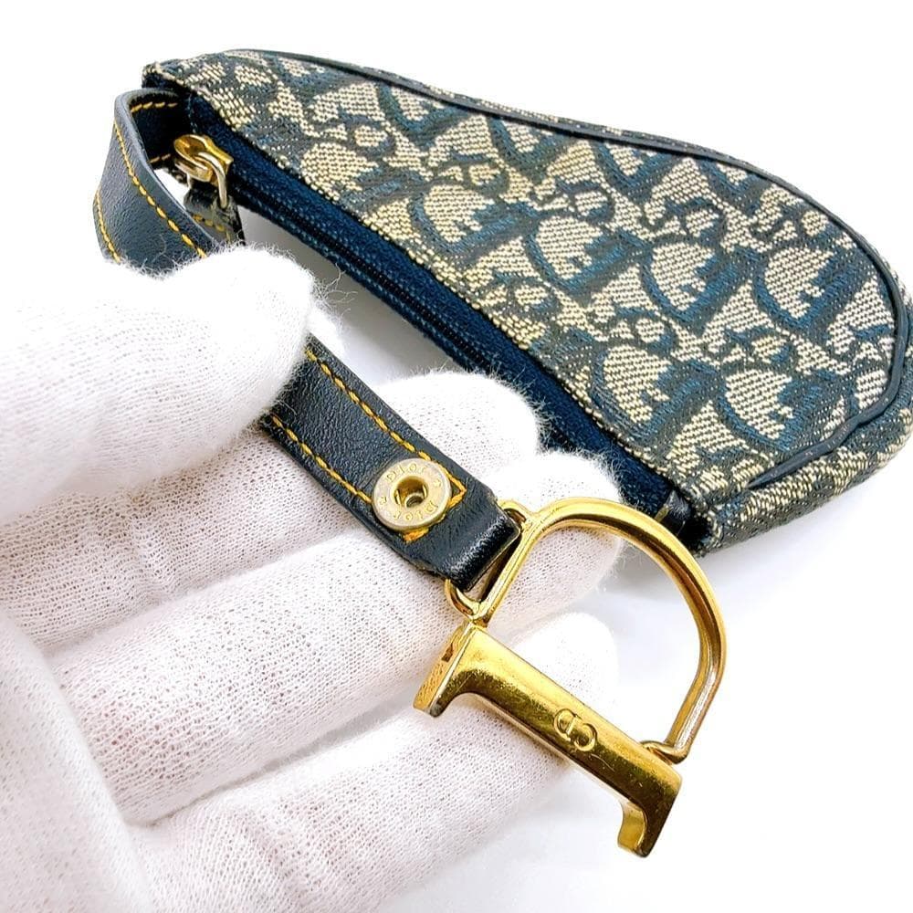 ◇クリスチャンディオール◇キャンバス×レザー/サドル/トロッター/ケース